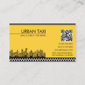 Moderner QR Code Taxi Treiber Visitenkarte (Vorderseite)