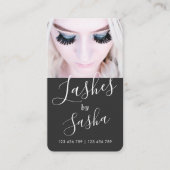 Moderner QR-Code trendy lash Foto Business Car Visitenkarte (Vorderseite)