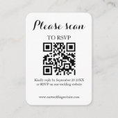 Moderner QR Code & UAWG Wedding Begleitkarte (Vorderseite)