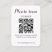 Moderner QR Code & UAWG Wedding Begleitkarte (Vorderseite)