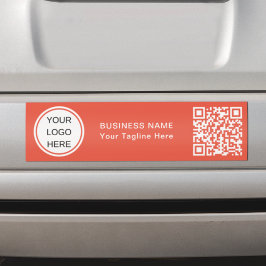 Moderner QR-Code und Berufliches Firmenlogo Autoaufkleber