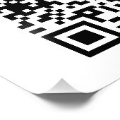 Moderner QR-Code und einfaches Firmenlogo Fotodruck (Ecke)