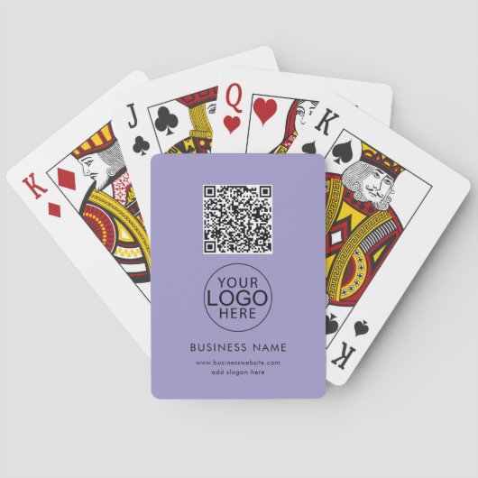 Moderner QR-Code und Firmenlogo Spielkarten (Rückseite)