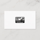 Moderner QR-Code und Firmenlogo Visitenkarte (Rückseite)