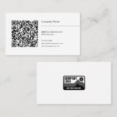Moderner QR-Code und Firmenlogo Visitenkarte (Vorne/Hinten)