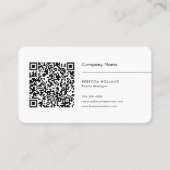 Moderner QR-Code und Firmenlogo Visitenkarte (Vorderseite)