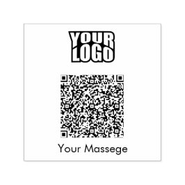 moderner Qr-Code und Geschäftslogo, Nachricht Permastempel