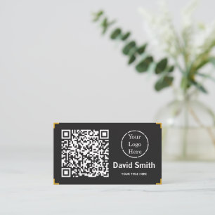 Moderner QR-Code und -Logo Visitenkarte