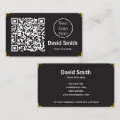 Moderner QR-Code und -Logo Visitenkarte (Vorne/Hinten)