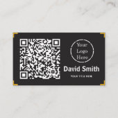 Moderner QR-Code und -Logo Visitenkarte (Vorderseite)