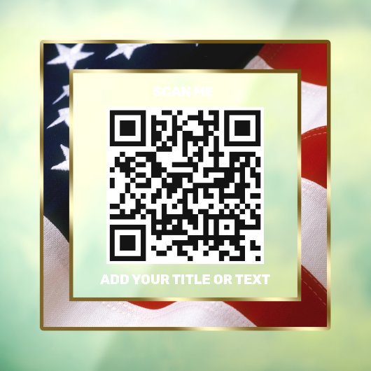 Moderner QR-Code USA Flag Business Scannable Fensteraufkleber (Blatt 3)