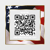 Moderner QR-Code USA Flag Business Scannable Fensteraufkleber (Blatt)