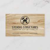 Moderner QR-Code-Vertragspartner für Leichtholzbau Visitenkarte (Vorderseite)