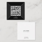 Moderner QR-Code Visitenkarte, einfach Personal Quadratische Visitenkarte (Vorne/Hinten)