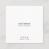 Moderner QR-Code Visitenkarte, einfach Personal Quadratische Visitenkarte (Rückseite)