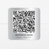 Moderner QR-Code Werbe-Silber Quadratischer Aufkleber