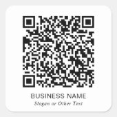 Moderner QR-Code Werbeartikel Quadratischer Aufkleber (Vorderseite)