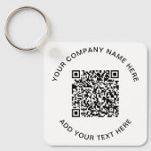 Moderner QR-Code Werbeartikel Schlüsselanhänger (Vorderseite)