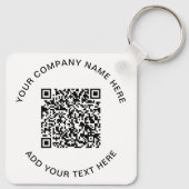 Moderner QR-Code Werbeartikel Schlüsselanhänger (Rückseite)
