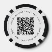 Moderner QR Gin Tonic Business Event Drink Gutsche Pokerchips (Rückseite)