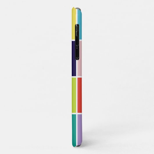 Moderner quadratischer Farbblock mit Monogramm Case-Mate iPhone Hülle (Hinten/Links)