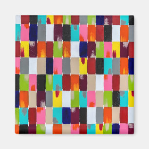 Moderner Quilt Magnet