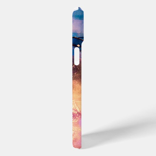 Moderner Rainbow-farbiger marmorierter, benutzerde Case-Mate iPhone Hülle (Rückseite / Rechts)