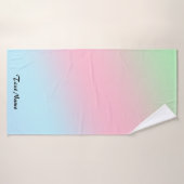Moderner Rainbow-Glanz Wasserfarbe Hintergrund Badehandtuch (Badehandtuch)