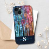 Moderner Rainbow-Glitzer Edelsteine Mit Monogramm Case-Mate iPhone Hülle