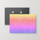Moderner Rainbow Glitzer Glam Button (Vorderseite/Rückseite)