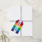 Moderner Rainbow Holiday Geschenkanhänger (Mit Garn)