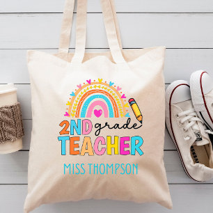 Moderner Rainbow-Lehrer Personalisiert Tragetasche