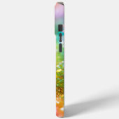 Moderner Rainbow Monogram Glitzer Case-Mate iPhone Hülle (Rückseite / Links)