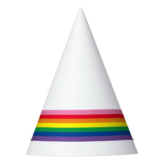 Moderner Rainbow-Party Partyhütchen (Vorderseite)