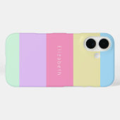 Moderner Rainbow Pastel Colorblock Streifen Case-Mate iPhone Hülle (Rückseite (Horizontal))