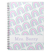 Moderner Rainbow-Personalisiert-Lehrer Notizblock (Vorderseite)