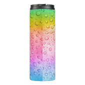 Moderner Rainbow-Raindrops-Individuelle Name Thermosbecher (Rückseite)
