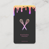 Moderner Rainbow Tropfen Whisk Bäckerei Konditorke Visitenkarte (Vorderseite)