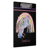 Moderner Rainbow Unicorn-Glitzer Klemmbrett (Rechts)