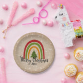Moderner Rainbow Weihnachtsbaum 20xx Add Year 7" Pappteller (Party)