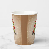 Moderner Rainbow Weihnachtsbaum 20xx Add Year Pappbecher (Links)