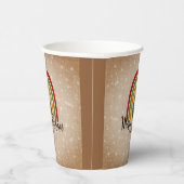 Moderner Rainbow Weihnachtsbaum 20xx Add Year Pappbecher (Rechts)