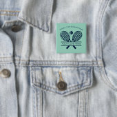 Moderner Rasen-Tennis-Club-Name-Team-Trainer Button (Beispiel)