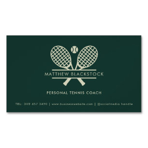 Moderner Rasentennis-Profi-Trainer Custom Magnetische Visitenkarte