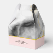 Moderner, rauchiger grauer Marmor mit goldfarbener Geschenkschachtel (Rückseite)