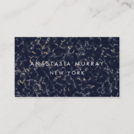 Moderner, rauchiger Schwarz-weißer Marmor Minimali Visitenkarte