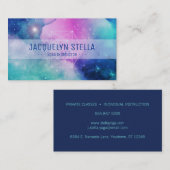 Moderner Raumnebel Heilige Geometrie | Yoga Visitenkarte (Vorne/Hinten)