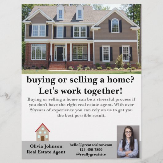 Moderner Real Anwesen Agent Custom Flyer (Hinten)