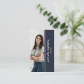 Moderner Real Anwesen Agent | Foto Layout Vertikal Visitenkarte (Stehend Vorderseite)