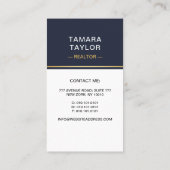 Moderner Real Anwesen Agent | Foto Layout Vertikal Visitenkarte (Rückseite)